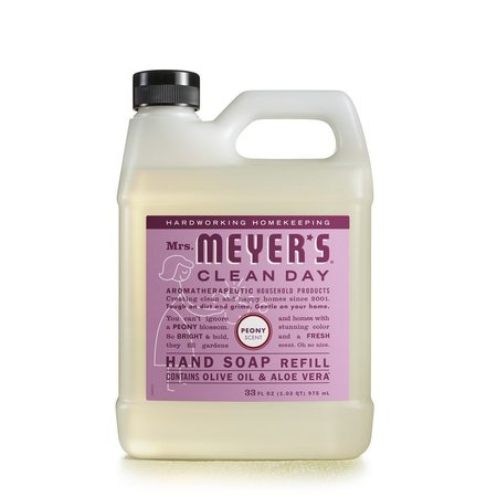 SCRUBBING BUBBLES Mrs. Meyer's Clean Day Organic Peony Scent Hand Soap Refill 33 oz 11404